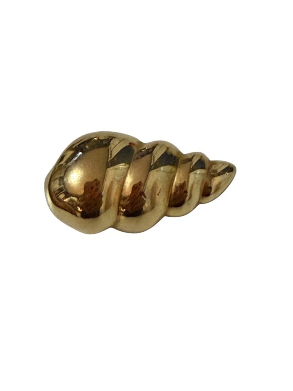 Vintage Sarah Coventry Gold Tone Seashell Brooch Pin Nautical Coastal Jewelry